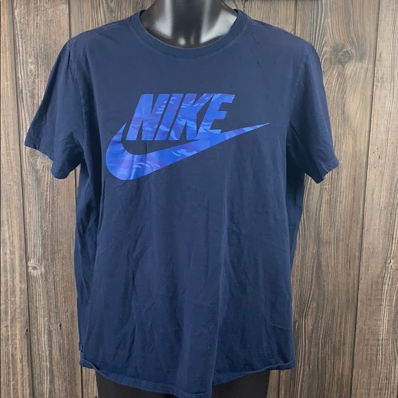 Nike Athletic Cut Tee Men’s Sz Large Navy Blue - Picture 1 of 8
